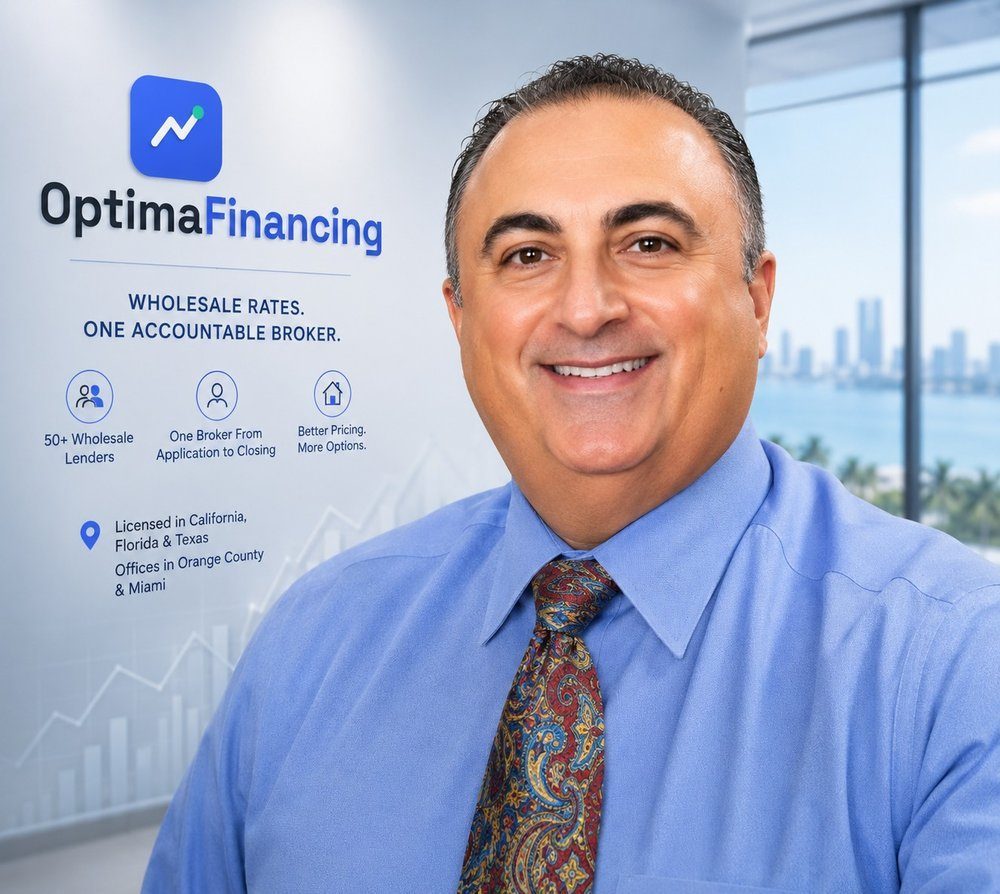 Sam Razavi, founder of Optima Financing, mortgage loan advisor NMLS #985351